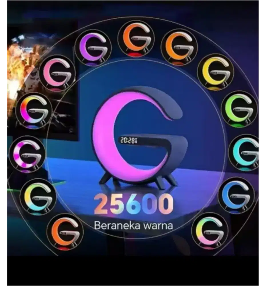 Speaker Bluetooth lampu RGB, wireless JAM warna warni