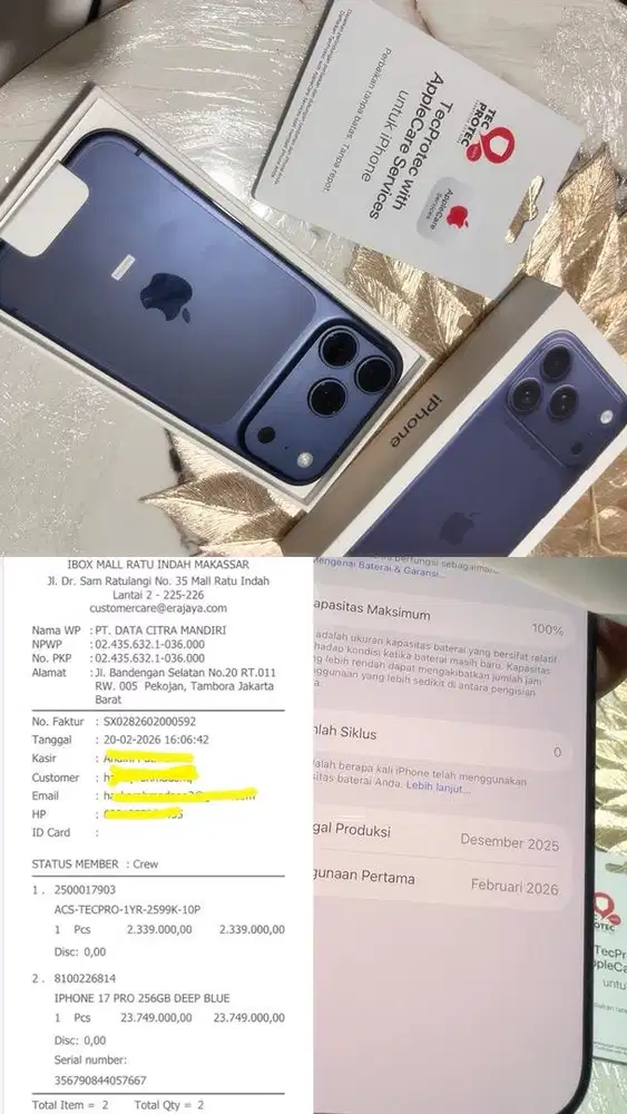 Iphone 17 Pro belum terpakai