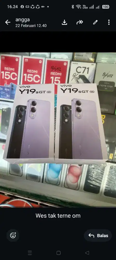 New Vivo y19sgt 5G ram8/128 garansi resmi 1 tahun
