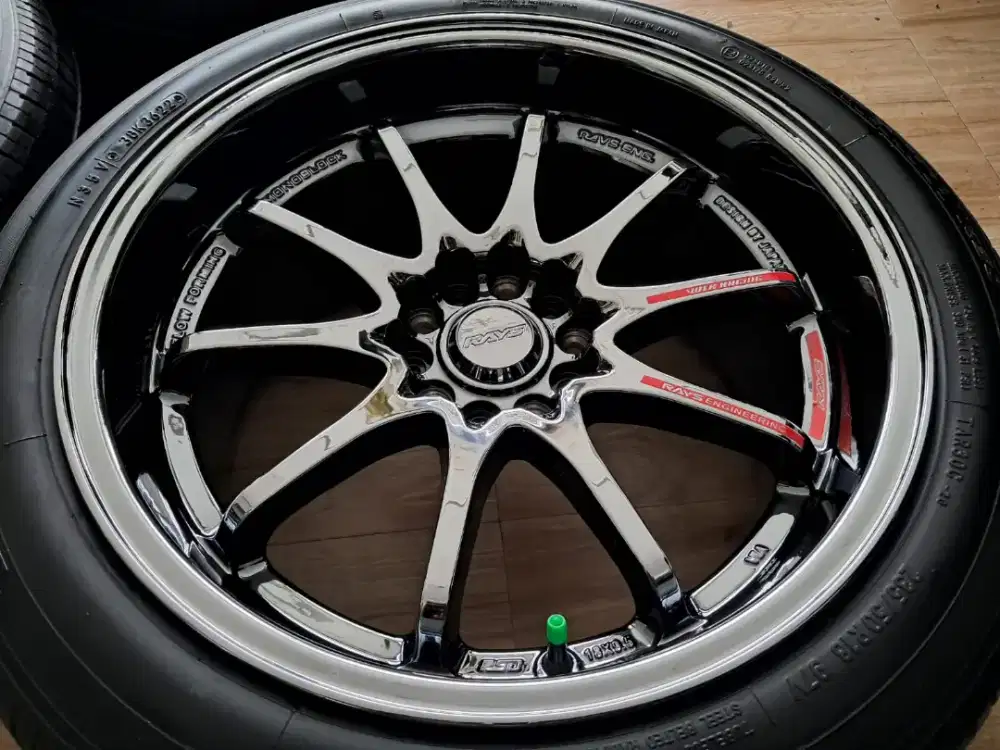 Velg Variasi Black Chrom Volk Rays CE28 Ring 18 Pcd 5x114,3