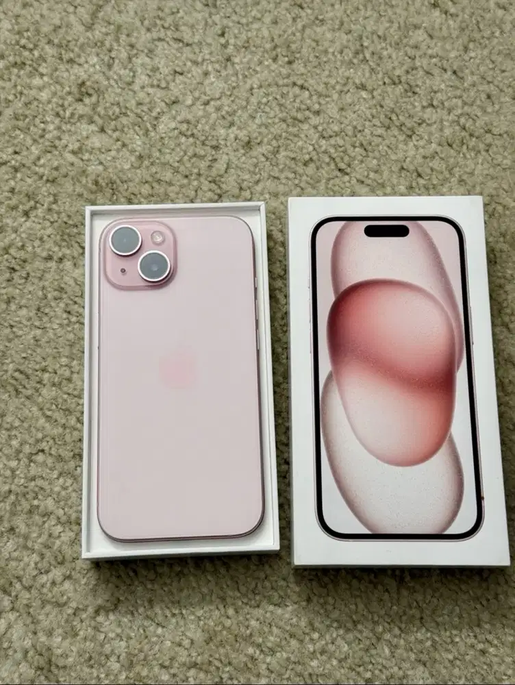 iPhone 15 128GB Pink iBox Mint Like New BH 100% Garansi Aktif