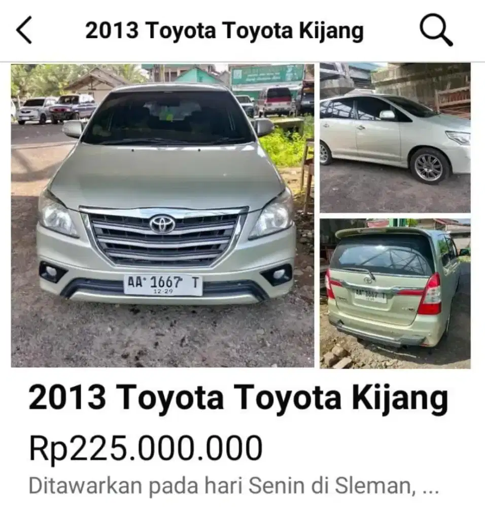 Innova 2,5 V 2013 akhir