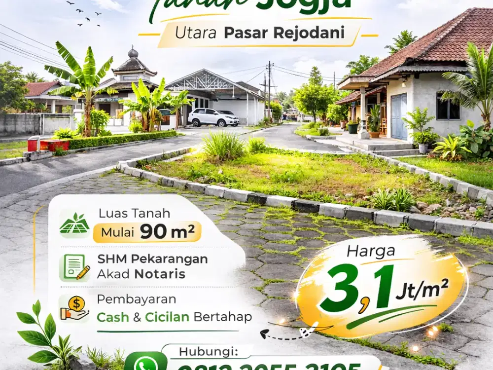 Tanah Jogja Sleman Area Jl Rejodani dan Jl Palagan Km11