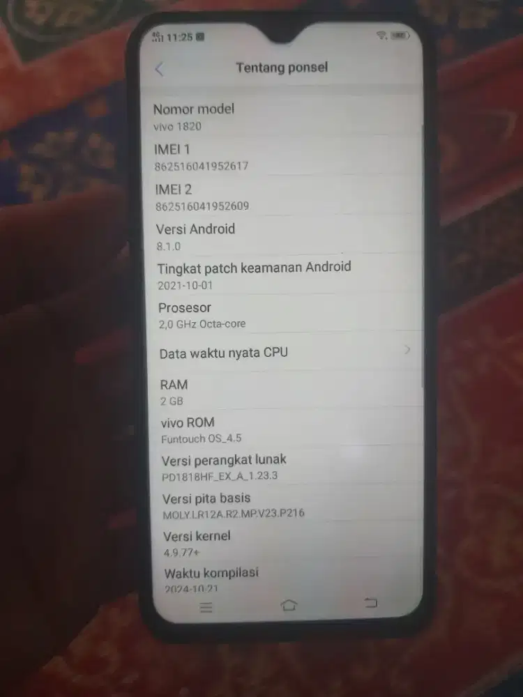 HP ANDROID MURAH VIVO Y91C 4G 2/32GB SIAP PAKI