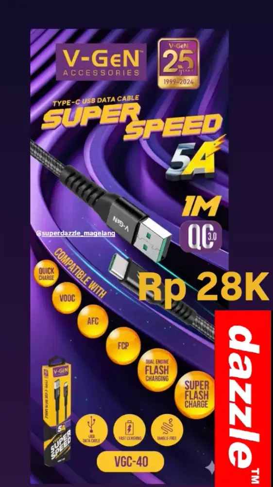 KD vgenvgc 40 type c 5A 1m