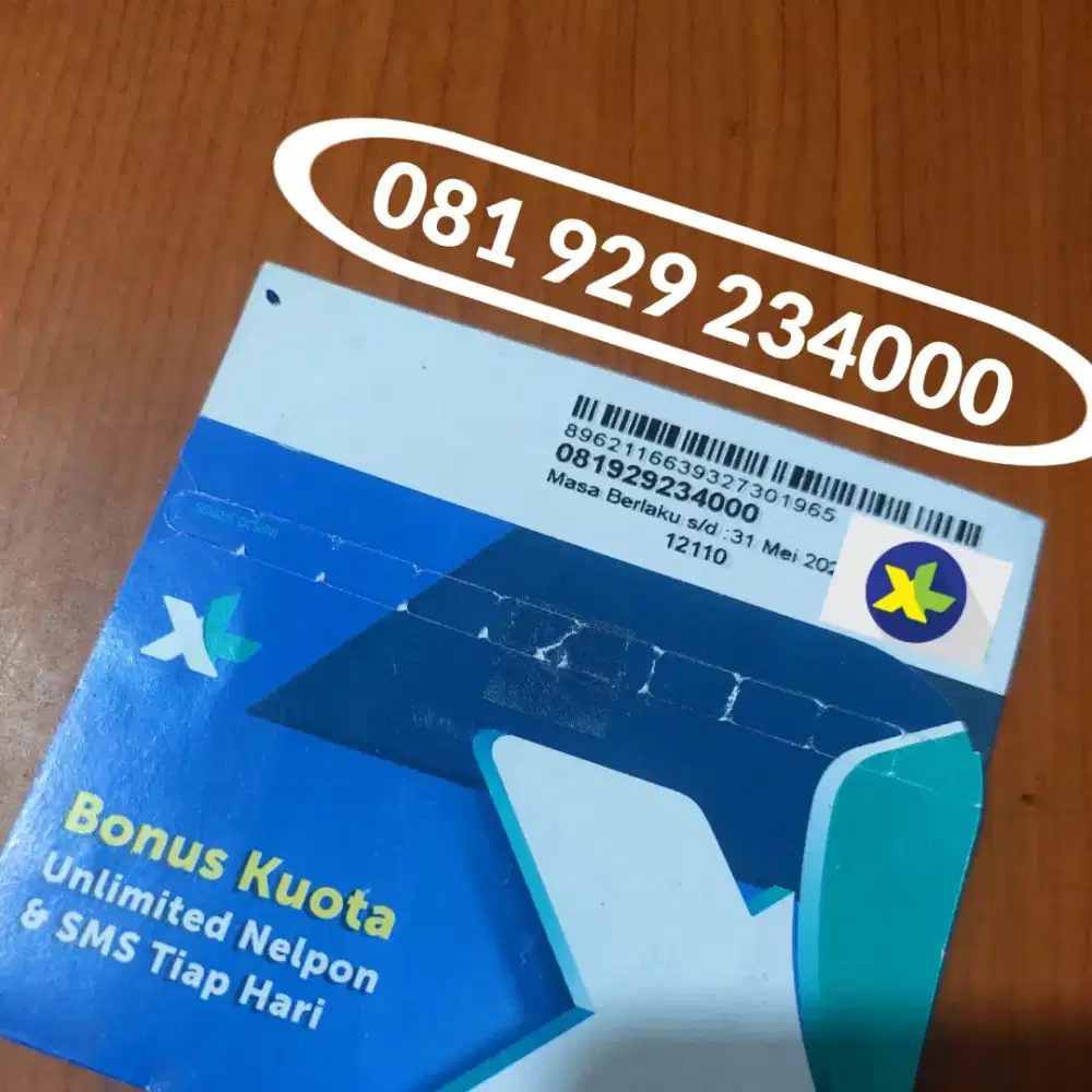 Nomor Cantik XL Angka Ribuan Rapi