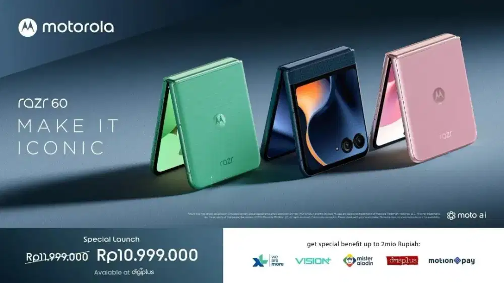 Open PO Moto Razr 60 5G Blue Pink Resmi