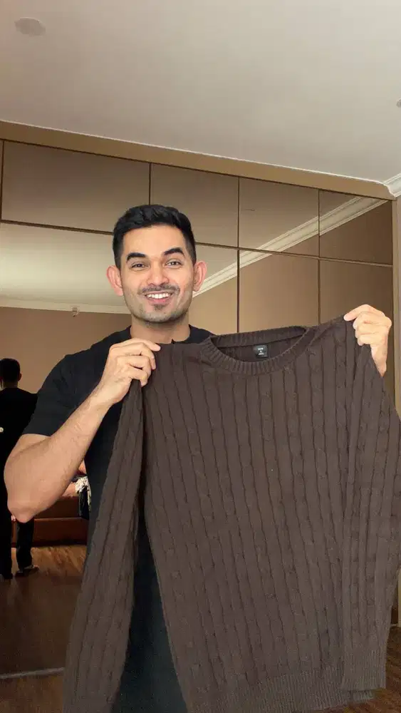 Sweater Knit Cokelat - Koleksi Amritsaraje  #DealBikinBerkah