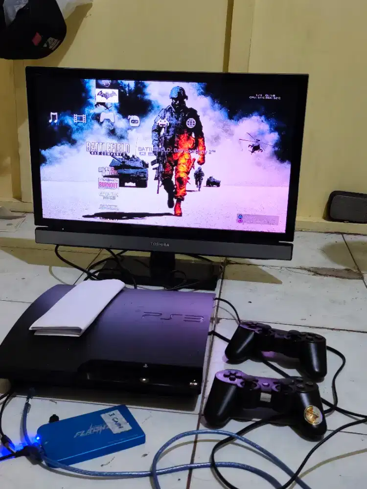 Jual PS3 Pro dan TV (24 inch)