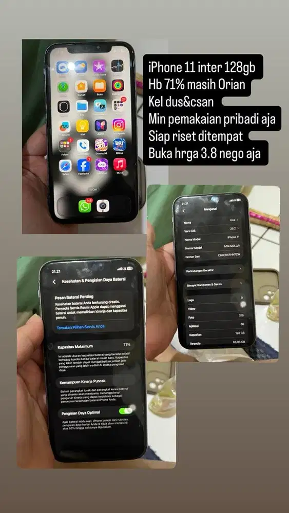 Jual hape iphoen 11 128