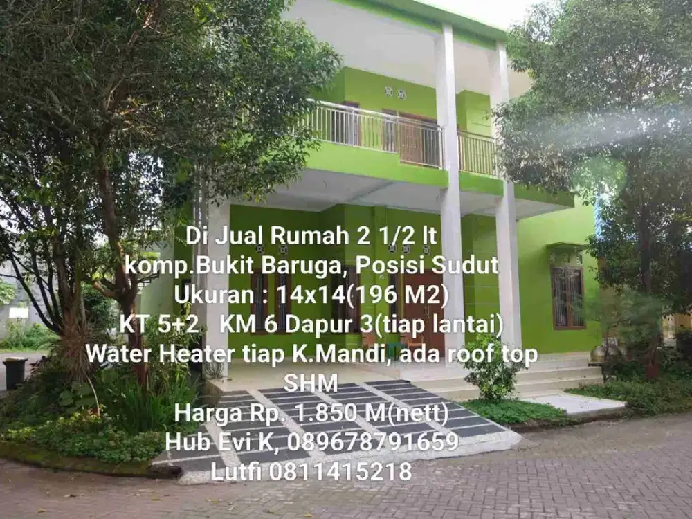 Di Jual Rumah 2 1/2 lt, Bukit Baruga, Mks