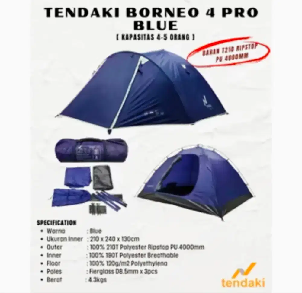 Tendaki Borneo 4 (Blue)