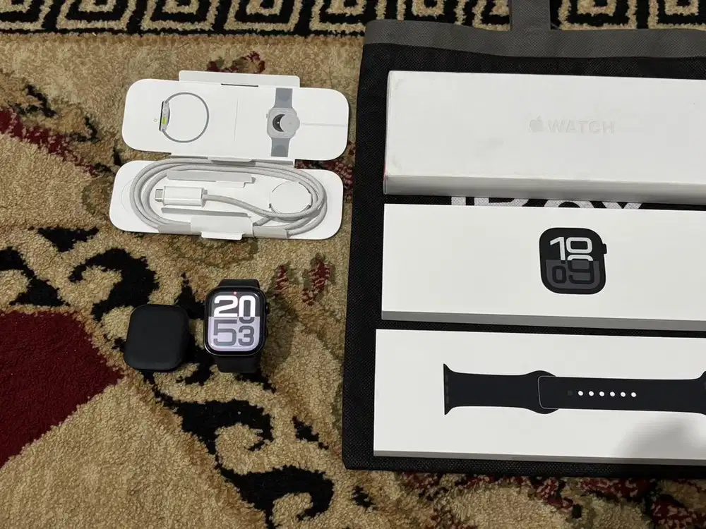 Apple Watch 10 42mm Jet Black iBox Garansi Panjang Fullset Ori Muluss