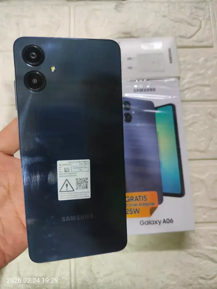 Samsung a06 ram 4/128 fullset no minus no cacad like new