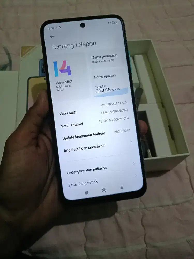 Redmi note 10 5G ram 4/128 fullset