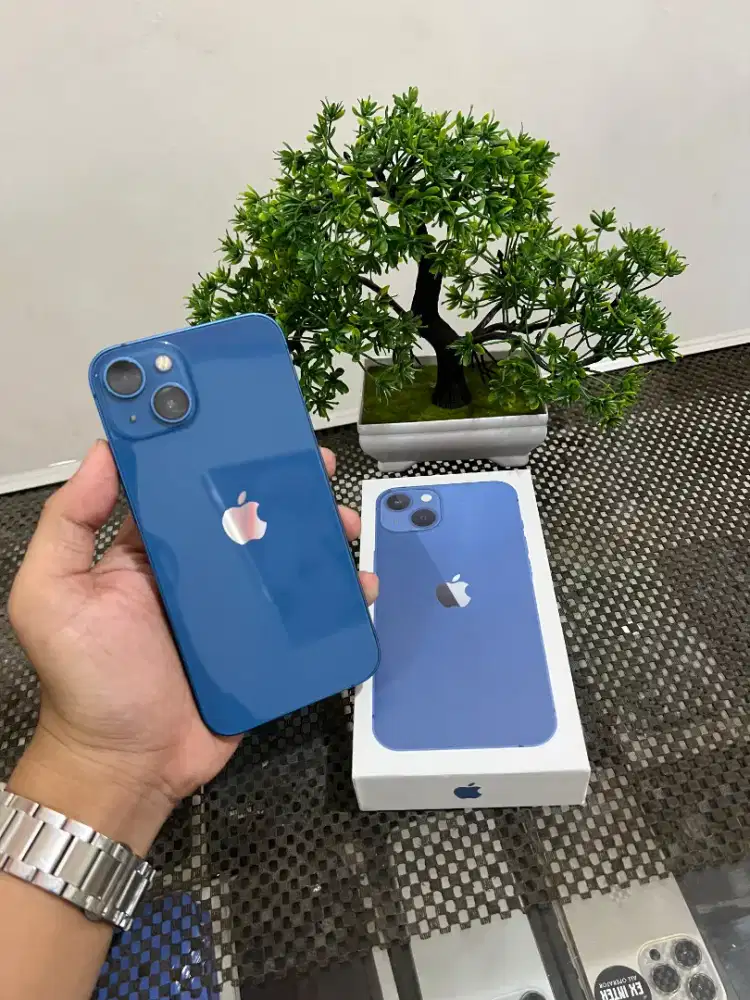 iPhone 13 blue 5G Jaringan all operator BH 86% internal 128GB