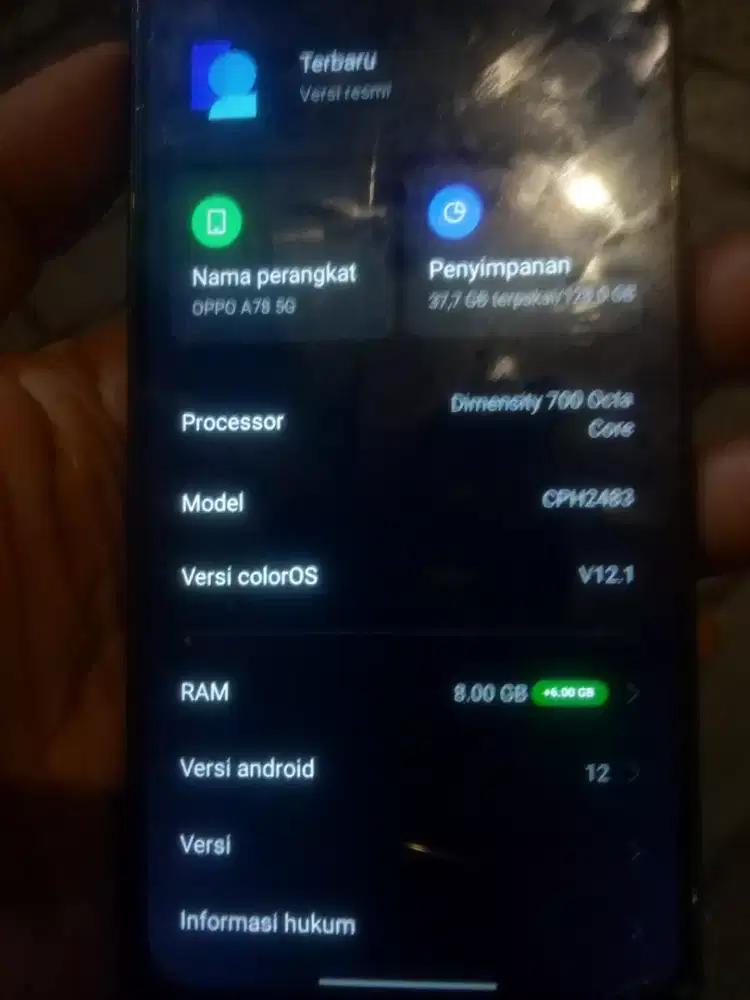 Jual cepat HP oppo ram. 8