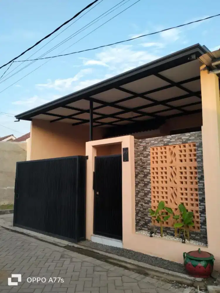 Pemasangan kanopi alderon double