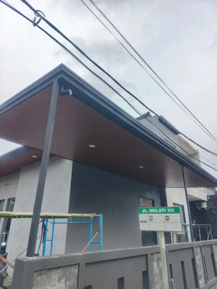 Pemasangan kanopi+plafon pvc