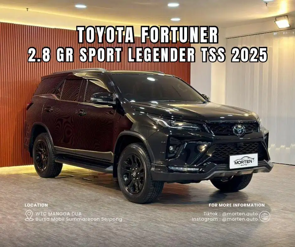 Toyota Fortuner Legender 2.8 GR Sport TSS 2025 Odo 4 Ribu Record Antik