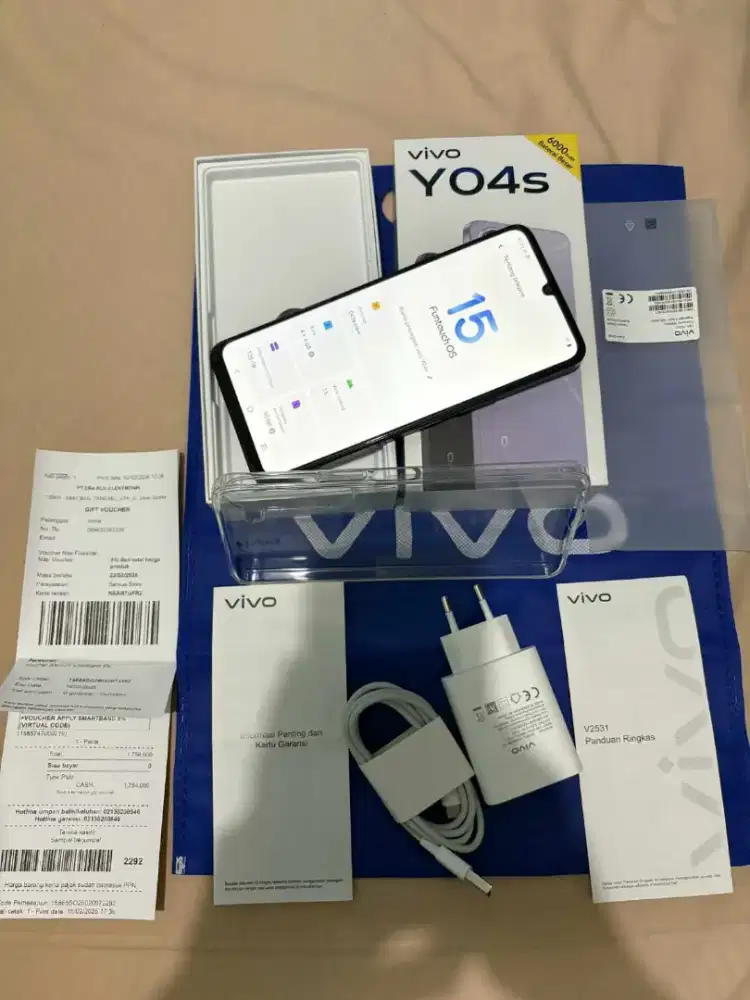 Jual HP Vivo Y04s Fullset Sampe nota
