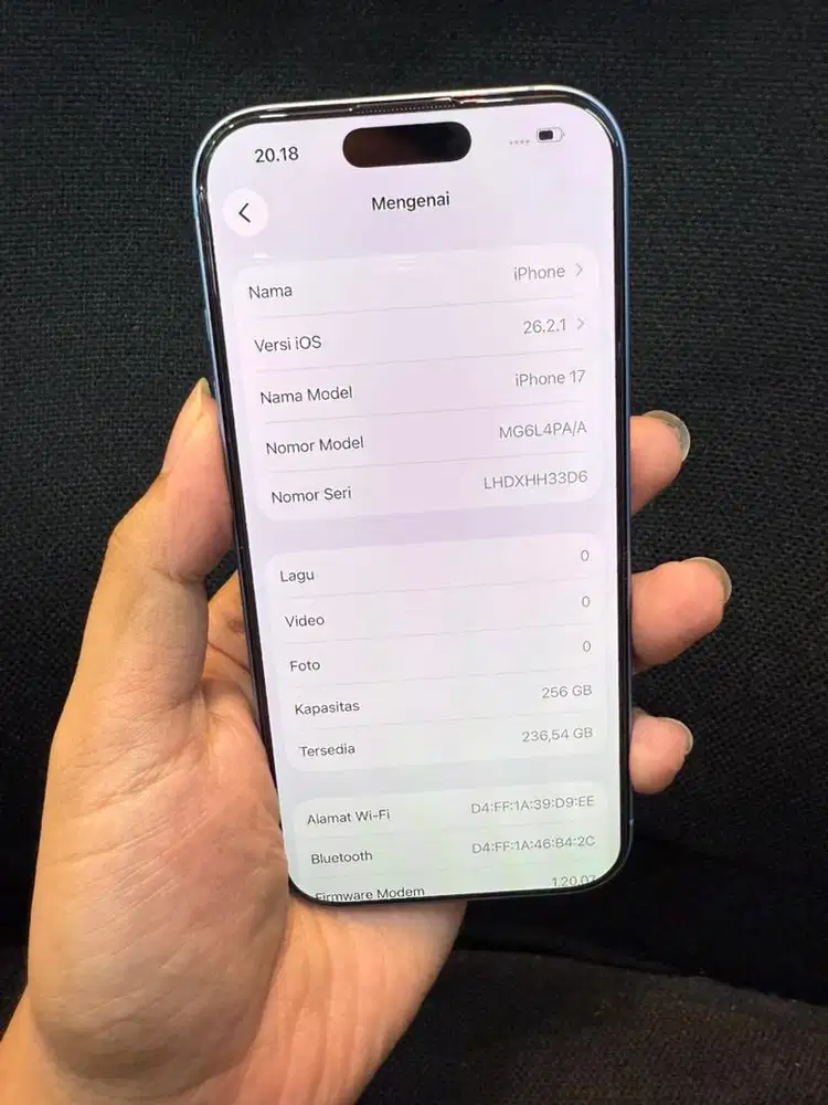 Iphone 17 256 sebulan pakai