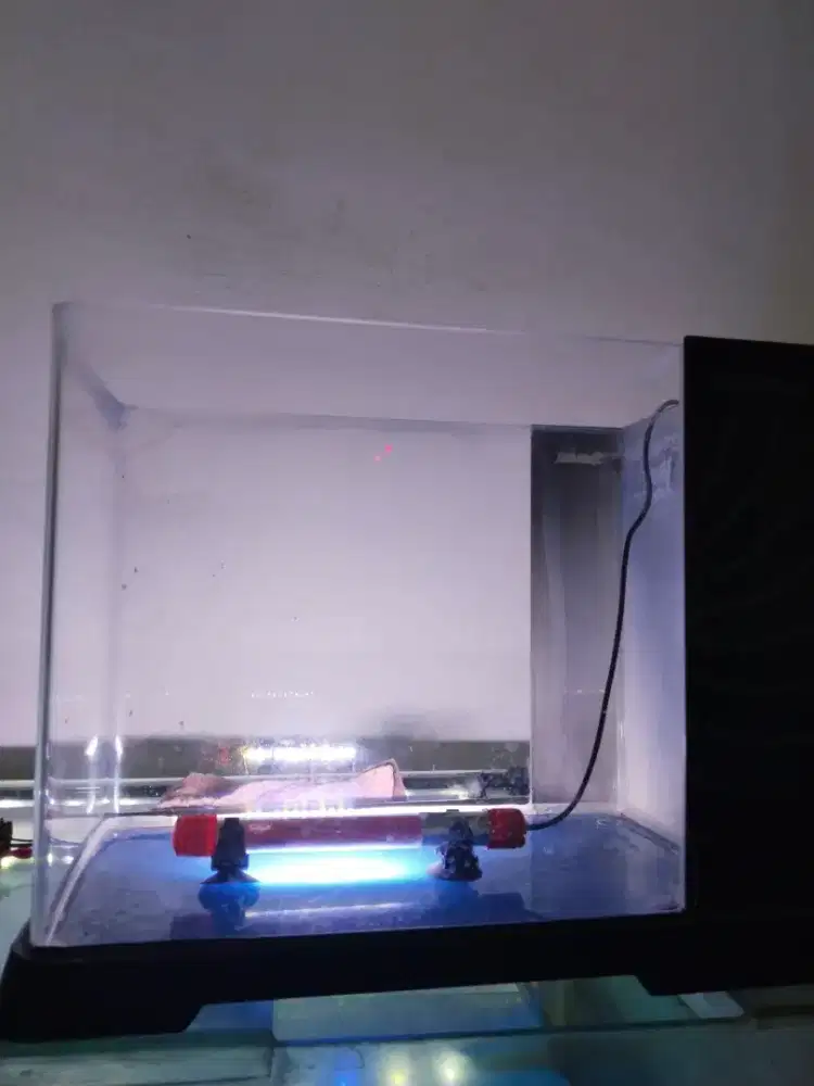 Aquarium lengkap lampu led set
