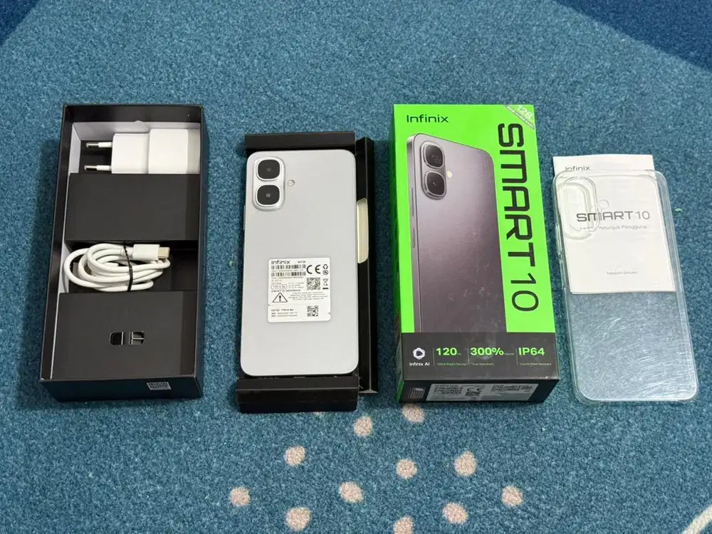 Infinix smart 10 4/128gb mulus 1000% like new fullset