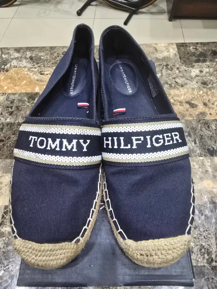 Jual sepatu TOMMY HILFIGER mono webbing flat espadrille