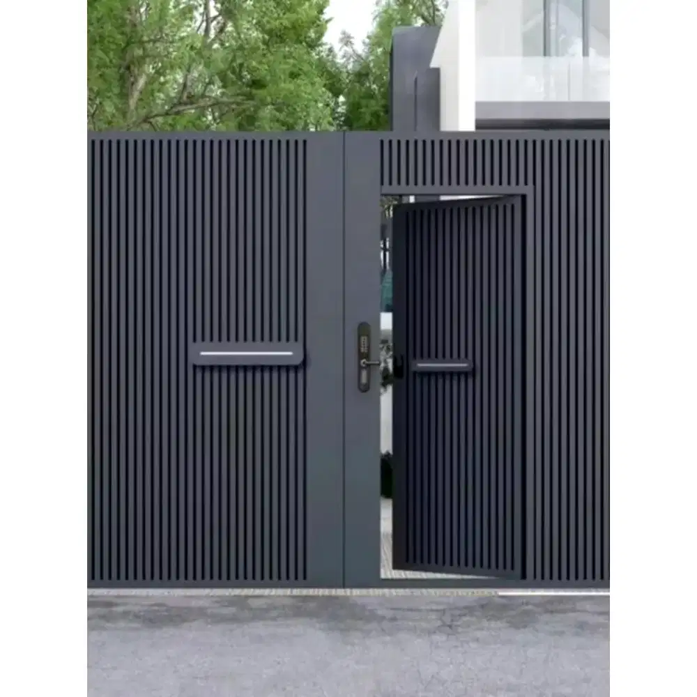 Teralis pagar pintu dorong elegan dan moderen berbagai macam