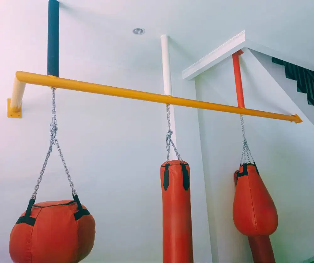 Paket Samsak Tinju / Heavy Bag Gym (4 Unit) + Besi Gantungan – Siap Pa