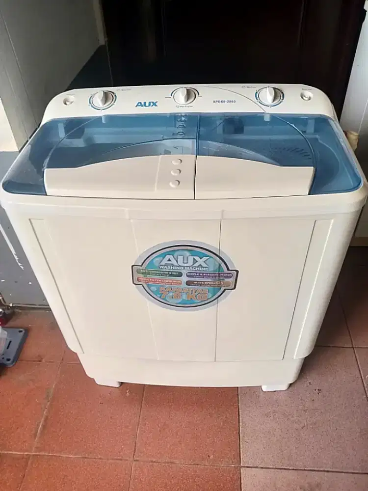 Mesin cuci 2 tabung merk AUX 8.kg