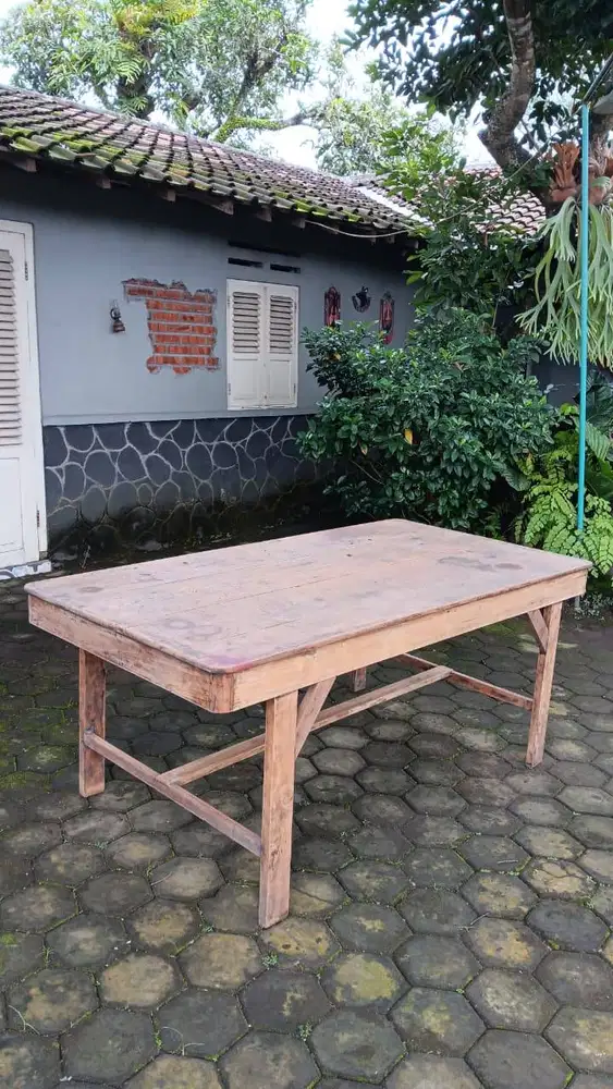 Murah Meja Makan  Jati Jumbo Artdeco Bekas Lawas Jadul Kuno Langka