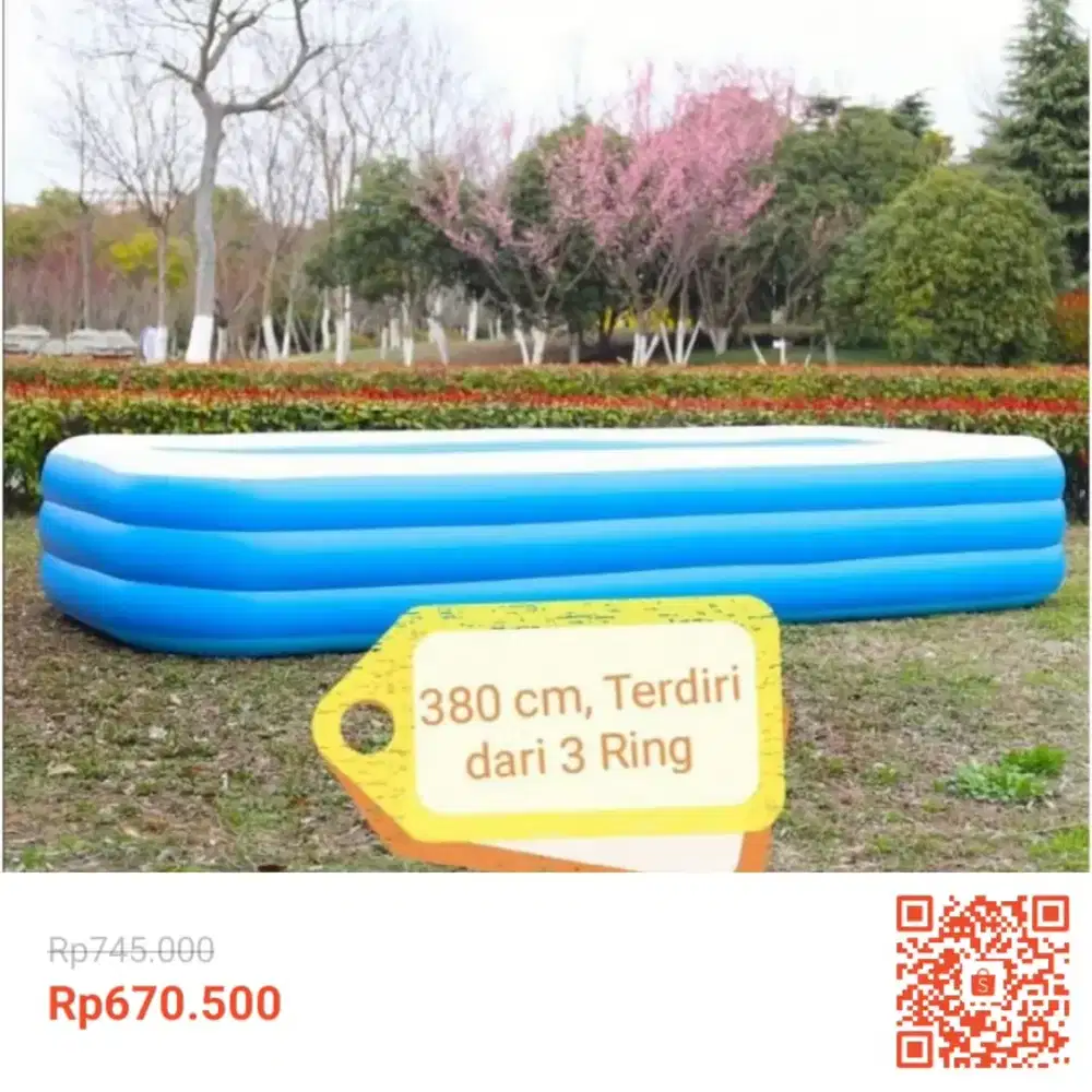 Kolam Renang Ukuran 375 x 80 x 61