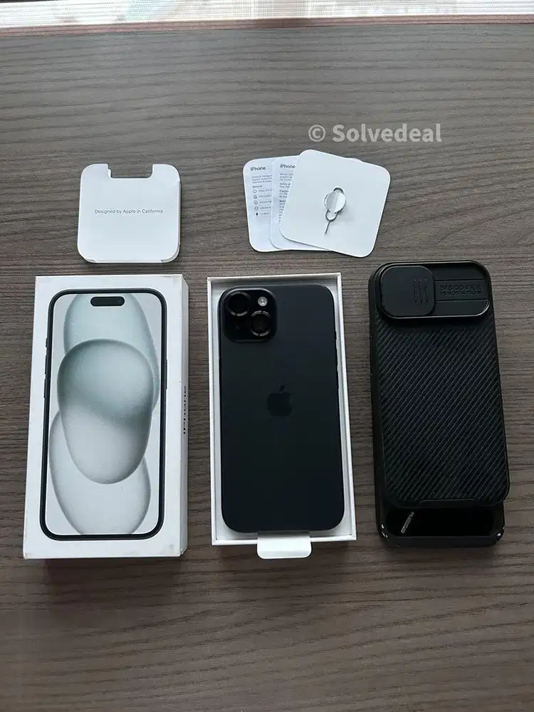 iPhone 15 128GB Black Resmi iBox — Mulus Like New, Garansi Aktif