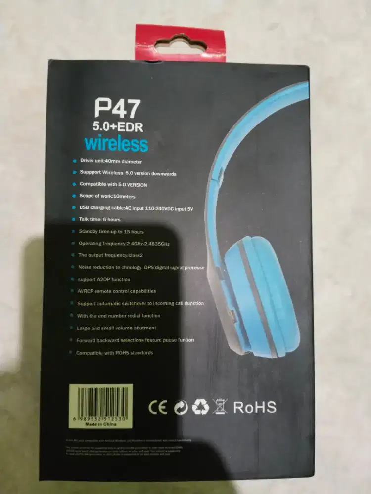 jual headset headphone wireless bluetooth merk p47