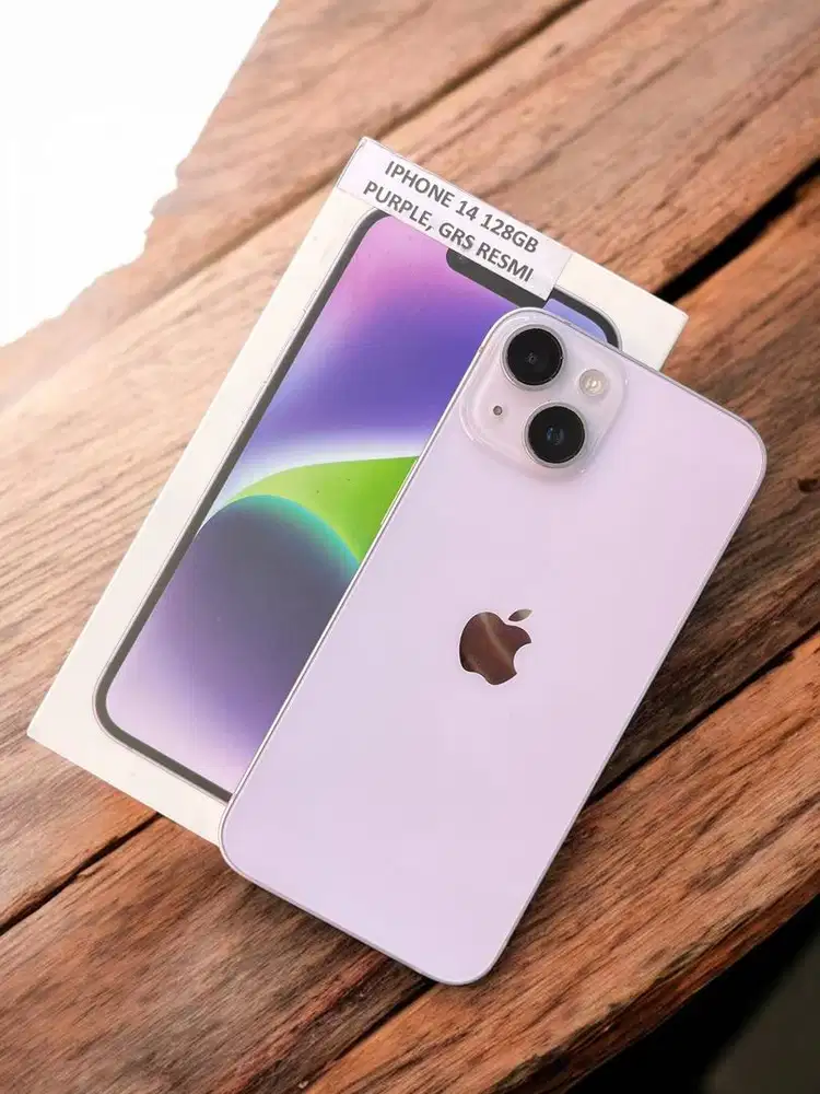 iphone 14 128gb iBox warna purple fullset