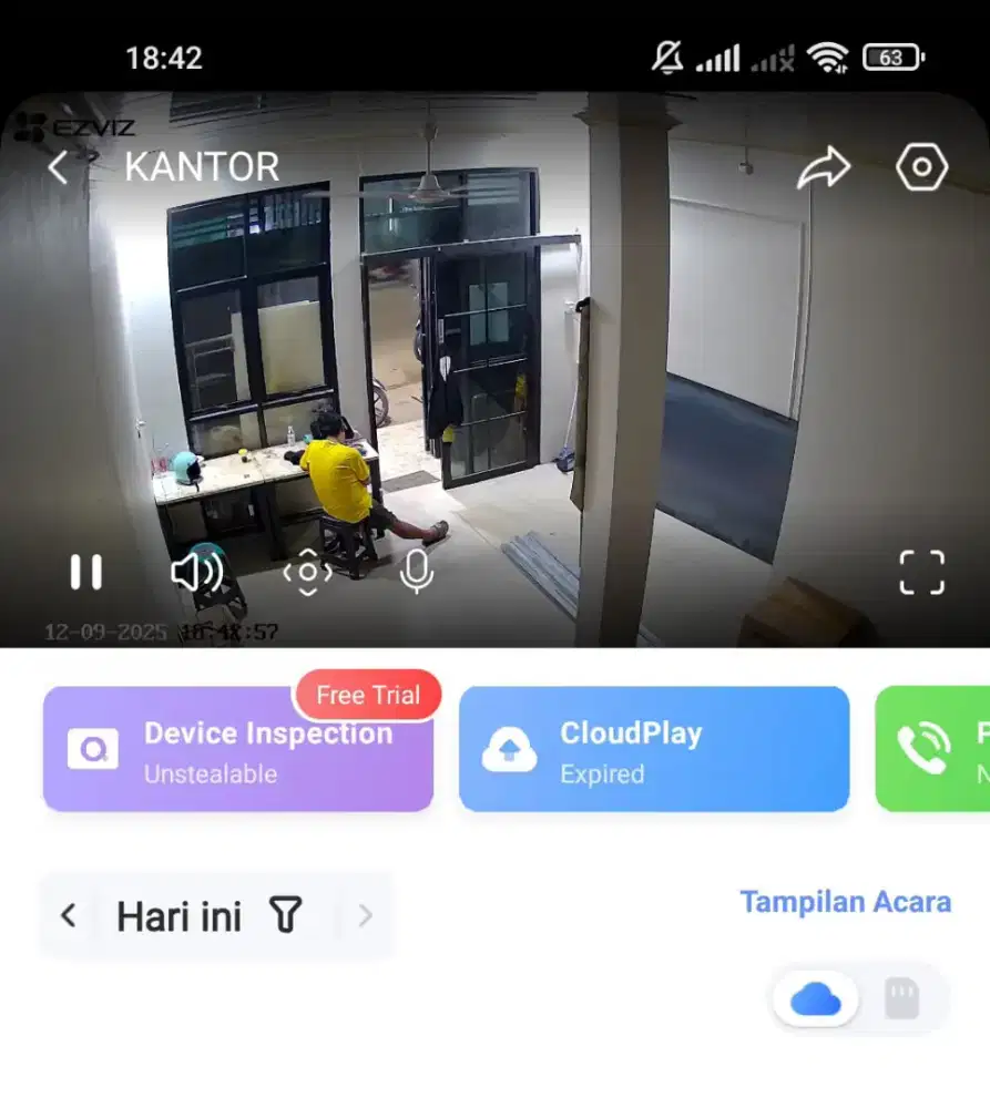 CCTV wireles ezviz 1jt 1 camera + memori free