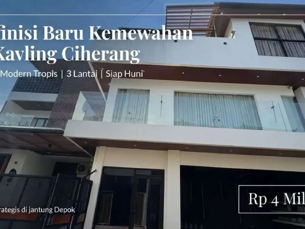 Dijual rumah mewah full fasilitas full furnished dengan private kolam renang siaphuni konsep private resort di Kavling Ciherang Depok