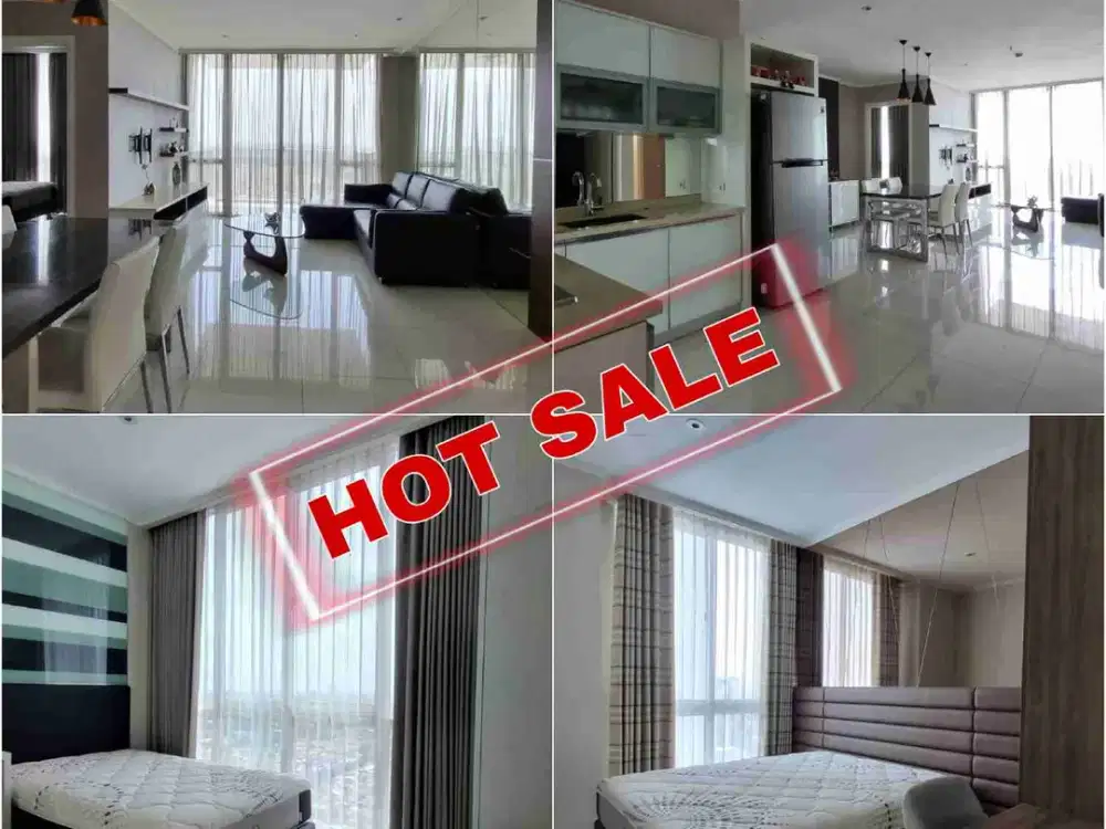 JUAL MURAH, Apartemen Vue 3BR Balkon Furnish Ciputra World,  Via voila
