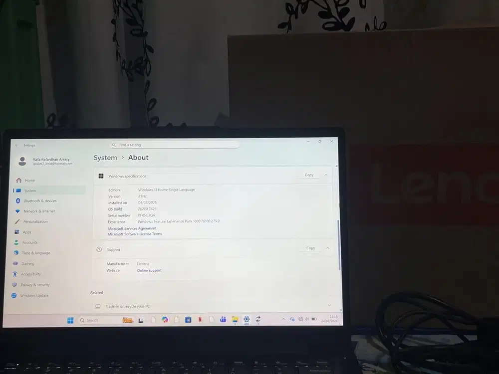 Laptop lenovo pad slim 3 14amn8