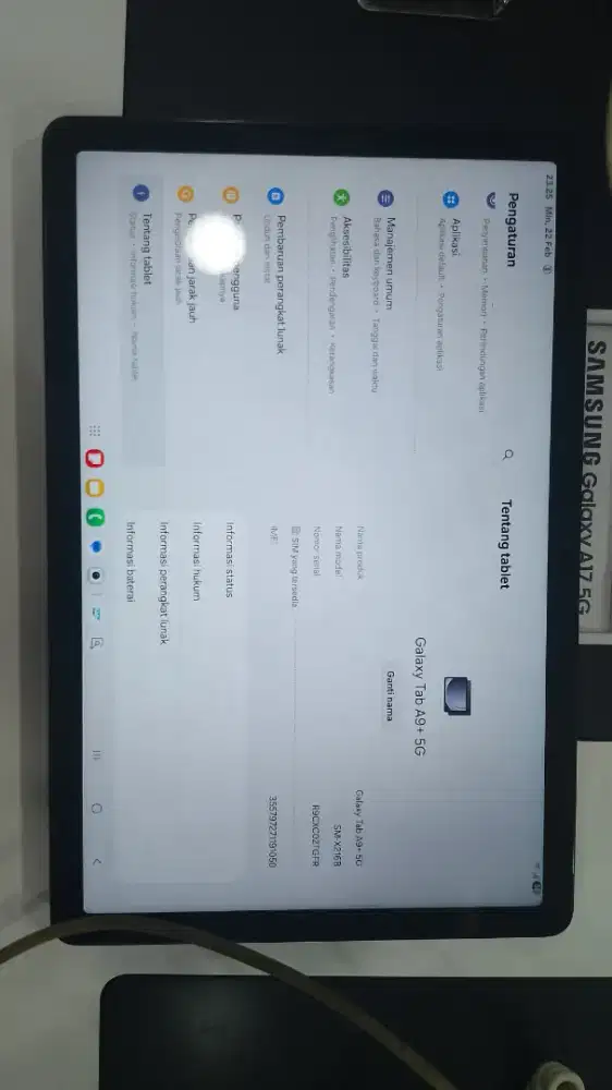 Second Demo Samsung Tab A9 plus 5G 8/128GB hrg 3200
