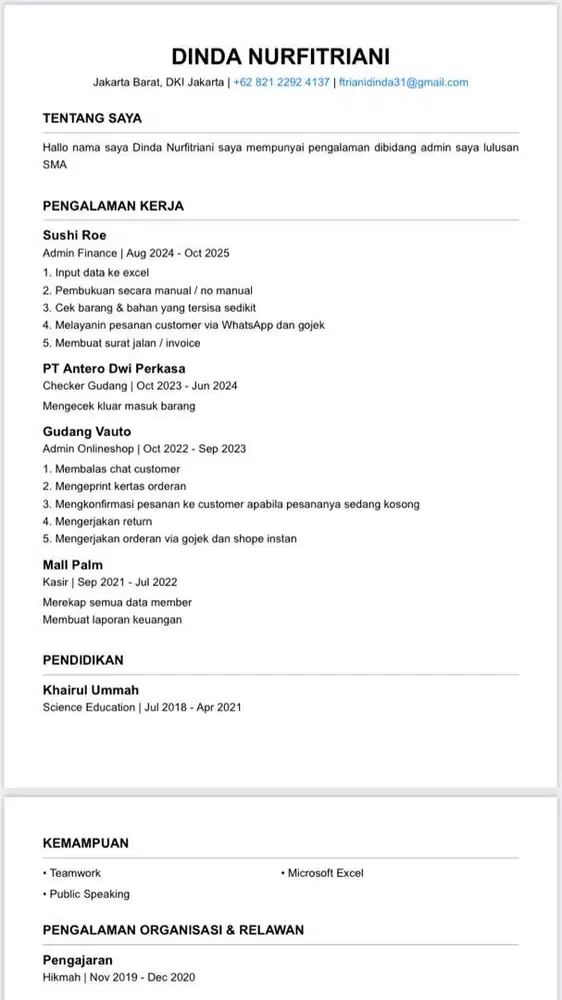 Sedang mencari pekerjan