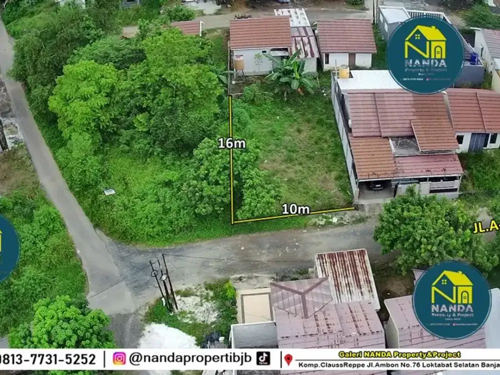 tanah kavling 160m2 di benawa raya guntung manggis