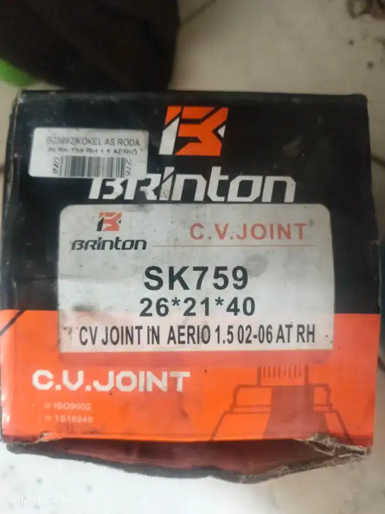 CVjoint Suzuki Aerio (edisi salah beli)