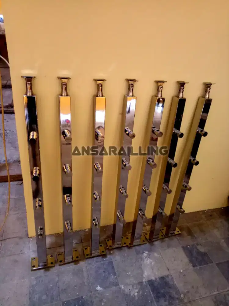 Stainless stell dan kaca tempered