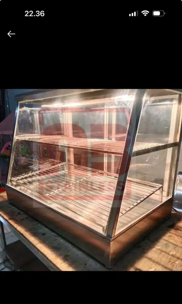 Etalase warmer atau etalase fried chicken