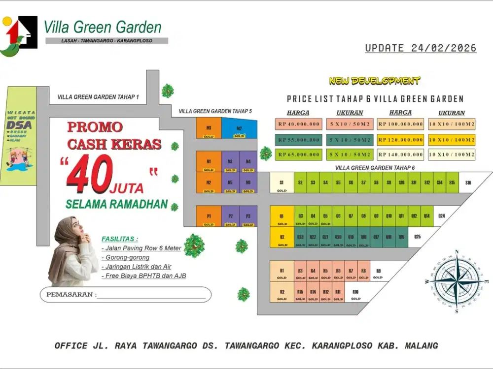 Tanah Kavling Termurah Perbatasan Kota Batu View Gunung 40 Jutaan