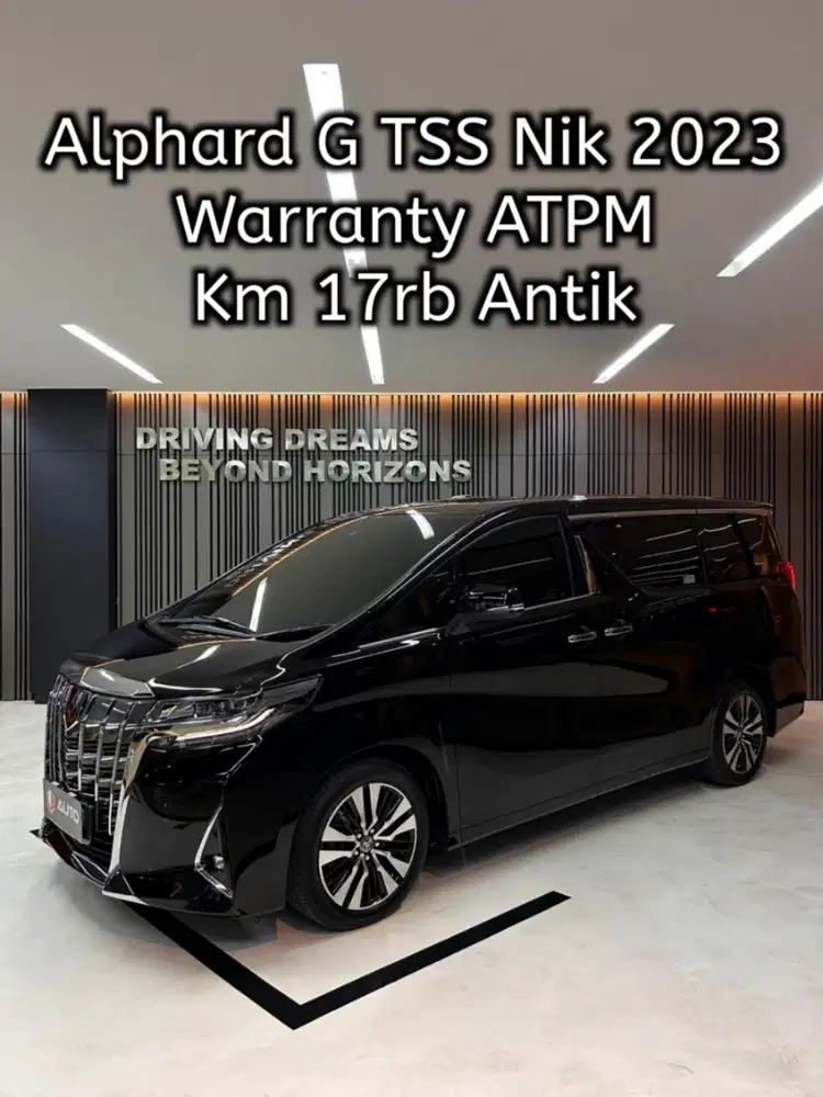 Toyota Alphard 2.5 G TSS ATPM 2023 Hitam Km17rb mdl 2022 B284NAJ