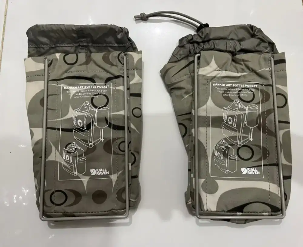 Jual Dua Aksesoris Tas Fjallraven Kanken Art Bottle Pocket Sey Origina